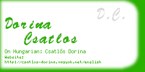 dorina csatlos business card